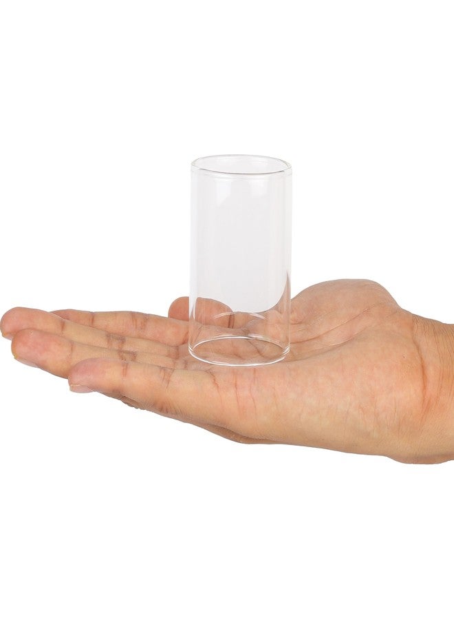 كلاسيك غطاء زجاجي صغير الحجم من زجاج البوروسيليكات الكلاسيكي لمصابيح نافجيوتي ديا - واقي من الرياح لمصابيح أكهاند جيوتي، مناسب لشموع الشاي وشموع الشاي LED، ارتفاع 2.6 بوصة، عرض 1.57 بوصة | عبوة من قطعة واحدة - Image 2